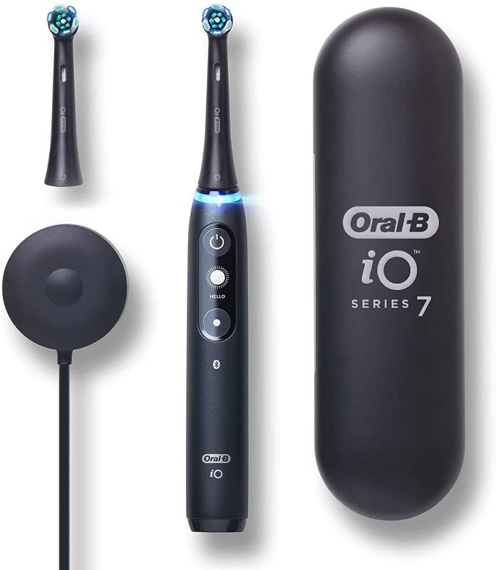 Photo 1 of Oral-B iO Series 7 Electric Toothbrush with 1 Replacement Brush Head, Black Onyx
