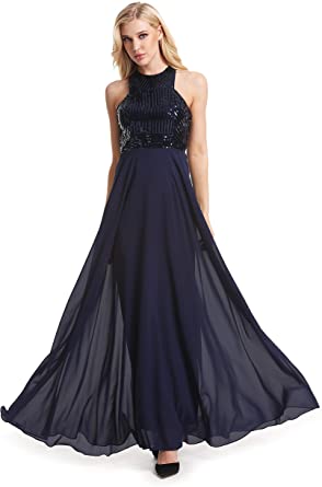 Photo 1 of Beauty Kai Women's Long Formal Sequin Chiffon Evening Prom Dress
