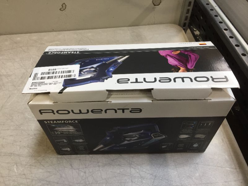 Photo 1 of Digital Display Steam Iron, Stainless Steel Soleplate, 1800-Watt, 400-Hole, Blue
