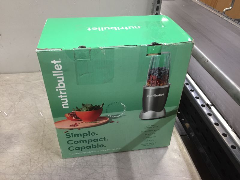 Photo 1 of nutribullet Personal Blender for Shakes, Smoothies, Food Prep, and Frozen Blending, 24 Ounces, 600 Watt, Gray, (NBR-0601)
