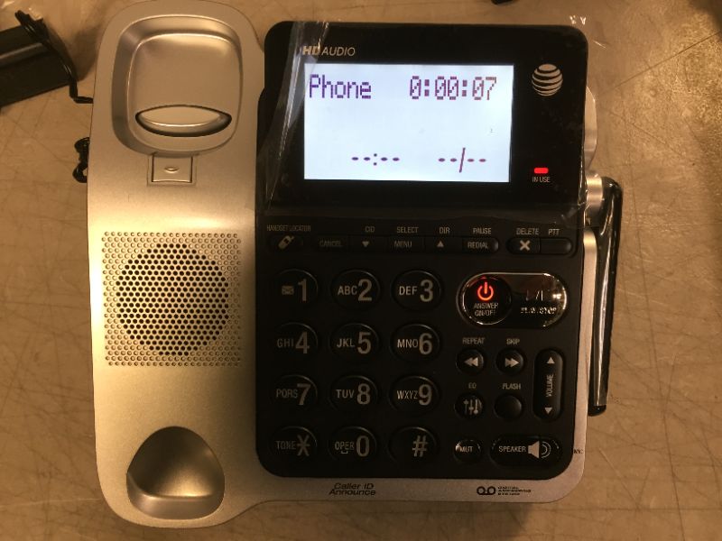 Photo 3 of AT&T CL84102 DECT 6.0 Expandable Corded/Cordless Phone with Answering System and Caller ID/Call Waiting, 1 Corded and 1 Cordless Handset,Silver and Black
