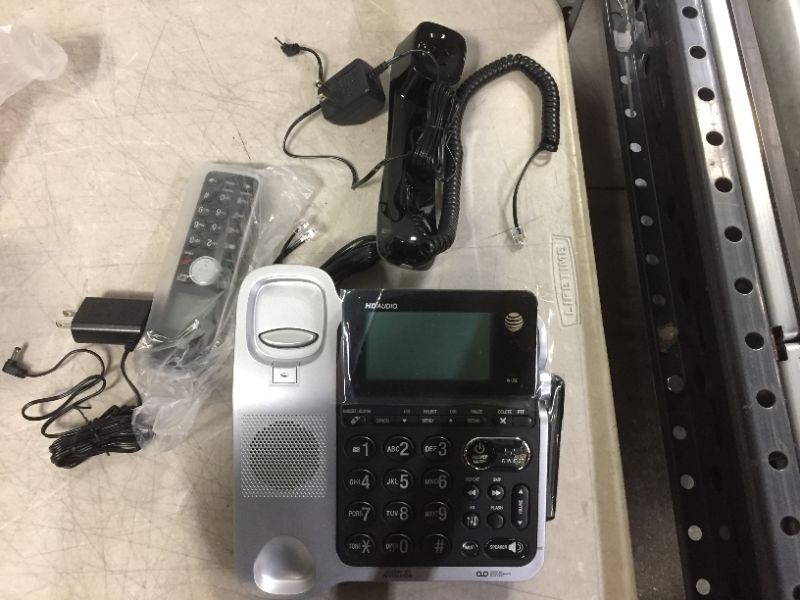 Photo 5 of AT&T CL84102 DECT 6.0 Expandable Corded/Cordless Phone with Answering System and Caller ID/Call Waiting, 1 Corded and 1 Cordless Handset,Silver and Black
