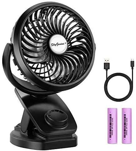 Photo 1 of Battery Operated Clip on Fan for Bay Stroller, SkyGenius USB Rechargeable Battery Powered Mini Desk Fan