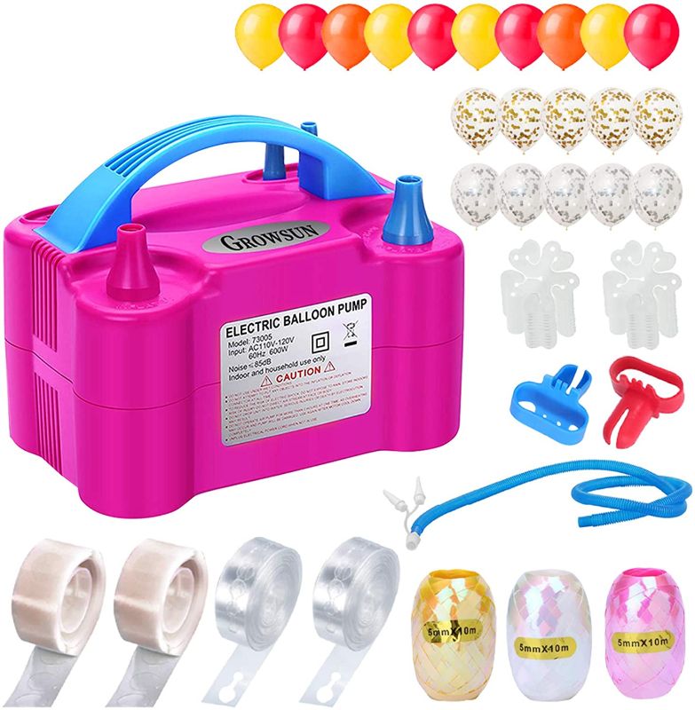Photo 1 of Growsun Electric Balloon Pump Garland Arch Kit with Pump 100V 600W Air Inflator w/ Balloons Tape Strip for Party Decoration
