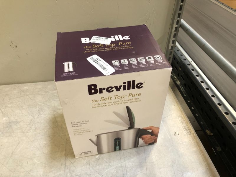 Photo 5 of Breville BKE700BSS Soft Top Pure Countertop Electric Kettle, Brushed Stainless Steel
