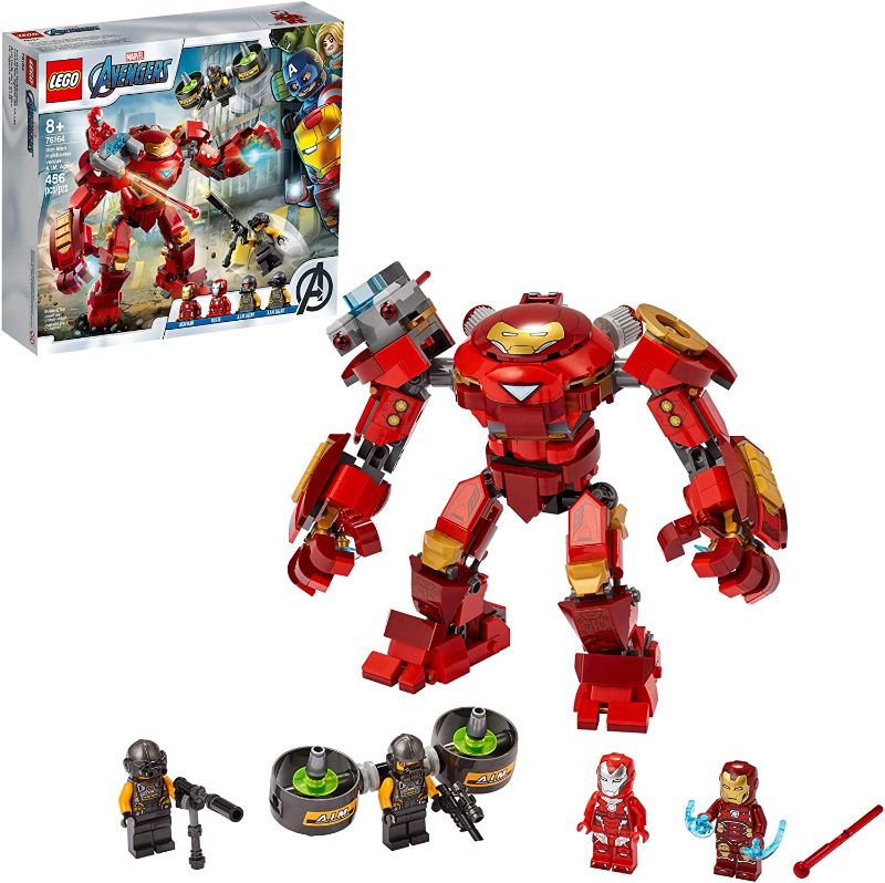 Photo 1 of LEGO Marvel Avengers Iron Man Hulkbuster Versus A.I.M. Agent 76164, Cool, Interactive, Brick-Build Avengers Playset with Minifigures (456 Pieces)
