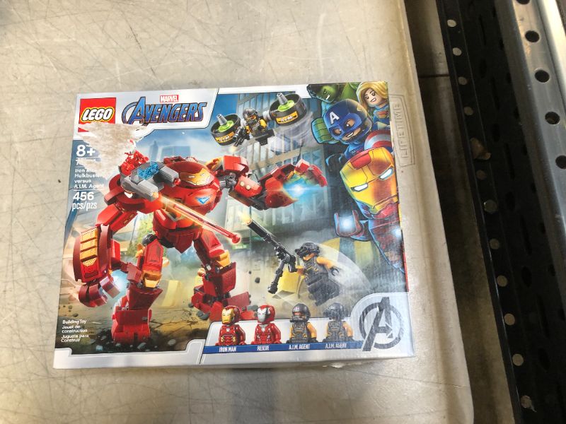 Photo 2 of LEGO Marvel Avengers Iron Man Hulkbuster Versus A.I.M. Agent 76164, Cool, Interactive, Brick-Build Avengers Playset with Minifigures (456 Pieces)
