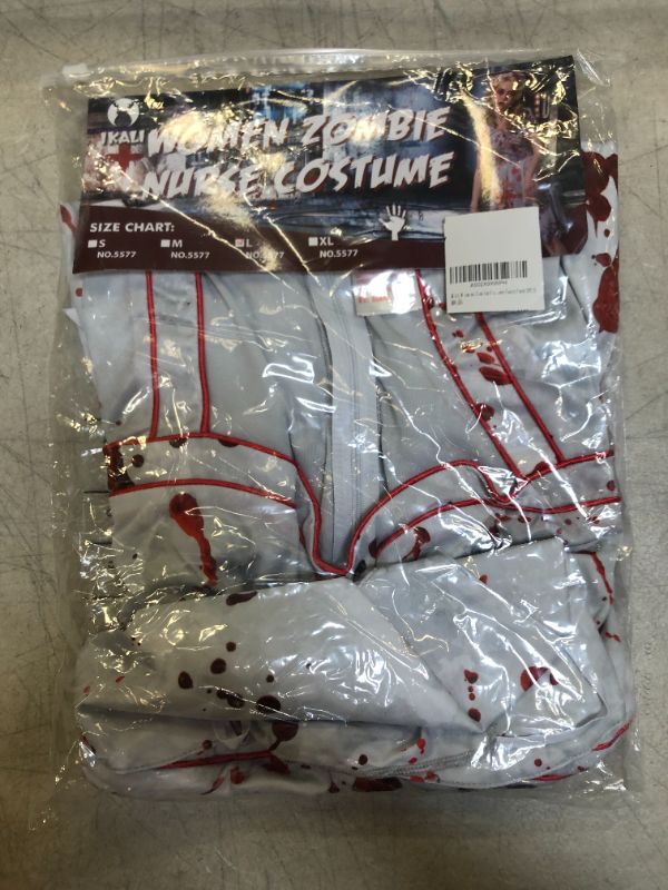 Photo 2 of IKALI Zombie Halloween Costume ZOMBIE NURSE ADULT WOMEN'S LARGE