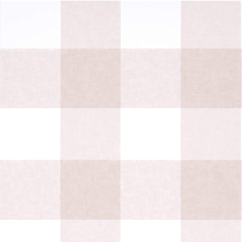 Photo 1 of 100pcs Pink Brown White Plaid Peel and Stick Wallpaper 17.71” x 118” Buffalo Plaid Wallpaper Self Adhesive Gingham Plaid Wall Paper Vinyl Film for Drawer Liner Shelf Cabinets Furniture Accent Walls 2 PK
