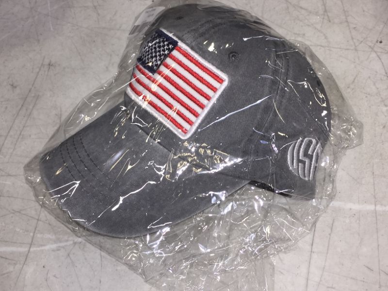 Photo 2 of IZUS Washed Baseball-Hats American-Flag Distressed - 100% Distressed Cotton Dad Hat Embroiderred for Unisex
