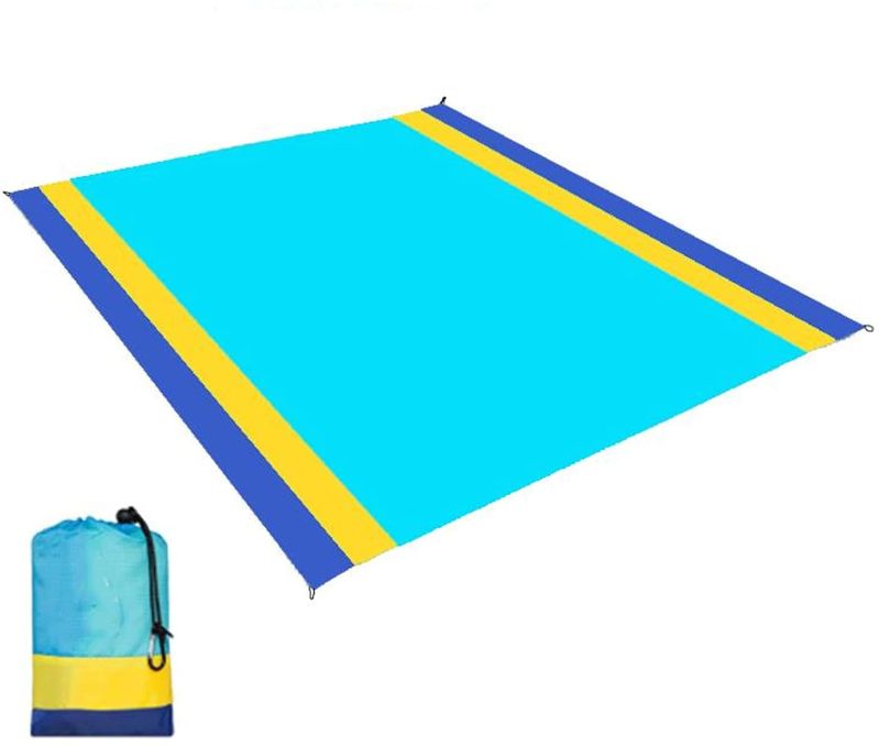 Photo 1 of 2 PACK YOUJIAKE Beach Blanket 79 x 83 inches Waterproof Large Camping Blanket Suitable for 4-7 People, Quick-Drying, Lightweight, Suitable for Travel, Camping, Beach(Yellow)
