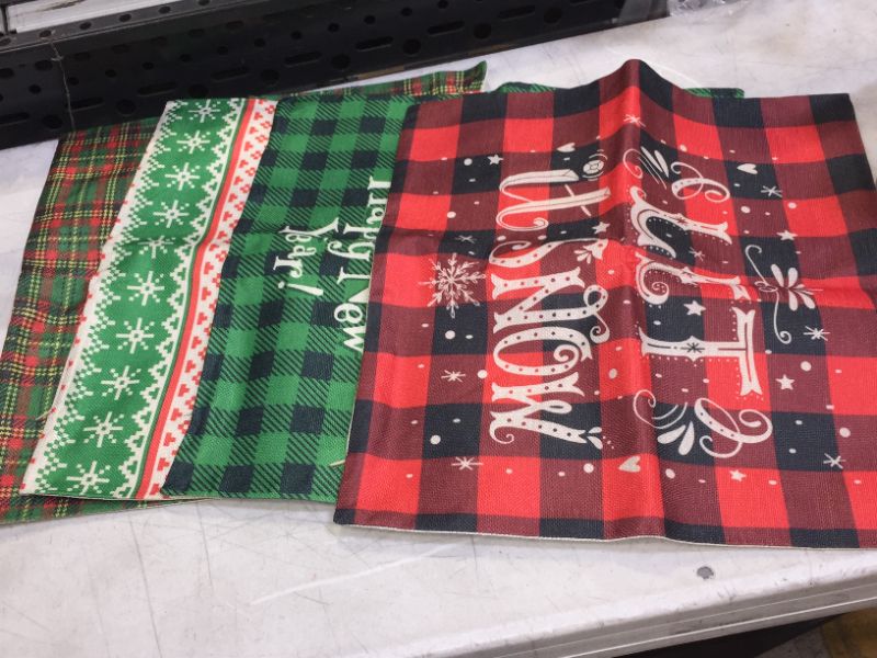 Photo 1 of 4 pack Christmas HOLIDAY throw poillow cases