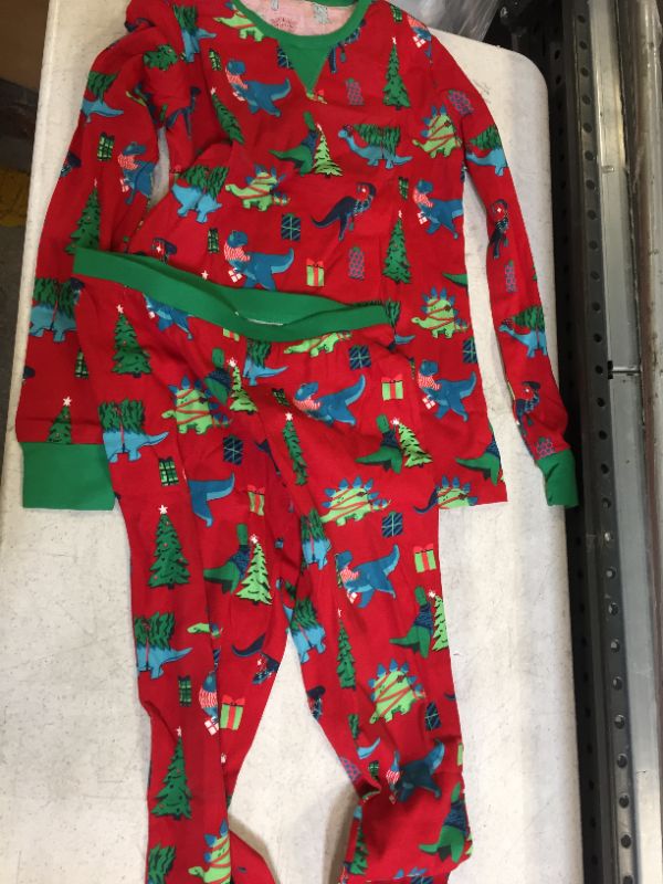 Photo 1 of kids pjs Christmas themed color red size small