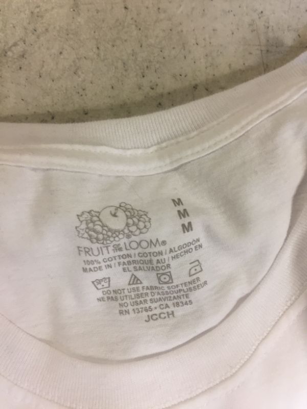Photo 1 of mens white shirt size medium 6 pack fruit of loom brand 