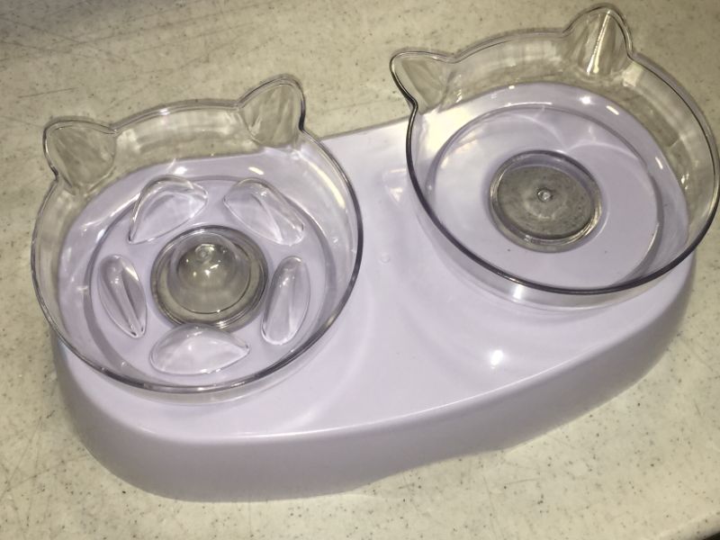 Photo 2 of 2 PACK ELEVATED CAT BOWL SLOW FEEDER FOOD BOWL AND WATER BOWL