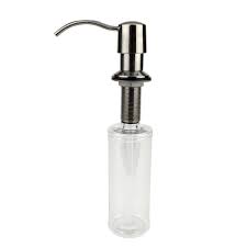 Photo 1 of Curved Nozzle Metal Soap Dispenser in Satin Nickel
