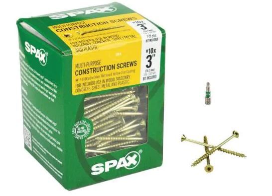 Photo 1 of #10 x 3 in. T-Star Plus Flat Head Partial Thread Yellow Zinc Screws (5 lb. Box)
