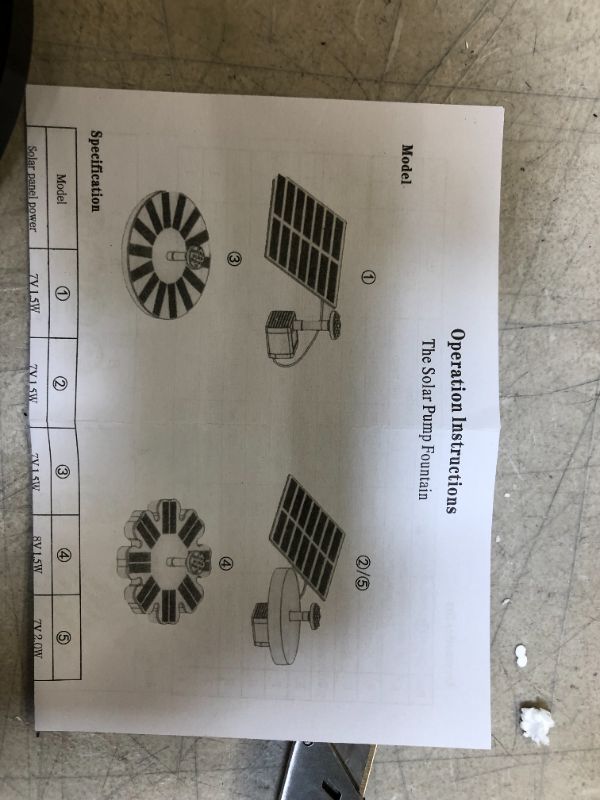 Photo 4 of 10 pack of Solar Fountain for Bird Bath, Solar Powered Fountain Pump 1.5W Free Standing Floating Birdbath Water Pumps for Garden, Patio, Pond and Pool