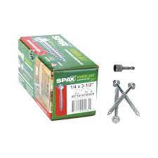 Photo 2 of 1/4 x 3-1/2 in. Hex Drive Hex Head Zinc Coated PowerLag Screw Contractor Pax (50-Box)
