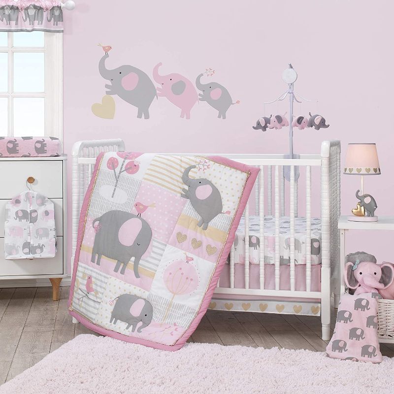 Photo 1 of Bedtime Originals Eloise 3-Piece Crib Bedding Set, Pink
