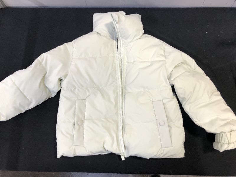 Photo 2 of Girls' High Neck Cropped Puffer Jacket - art class™ SIZE SMALL (6/6X)
