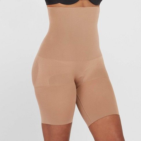 Photo 1 of ASSETS by SPANX Women's Remarkable Results High-Waist Mid-Thigh Shaper LARGE

