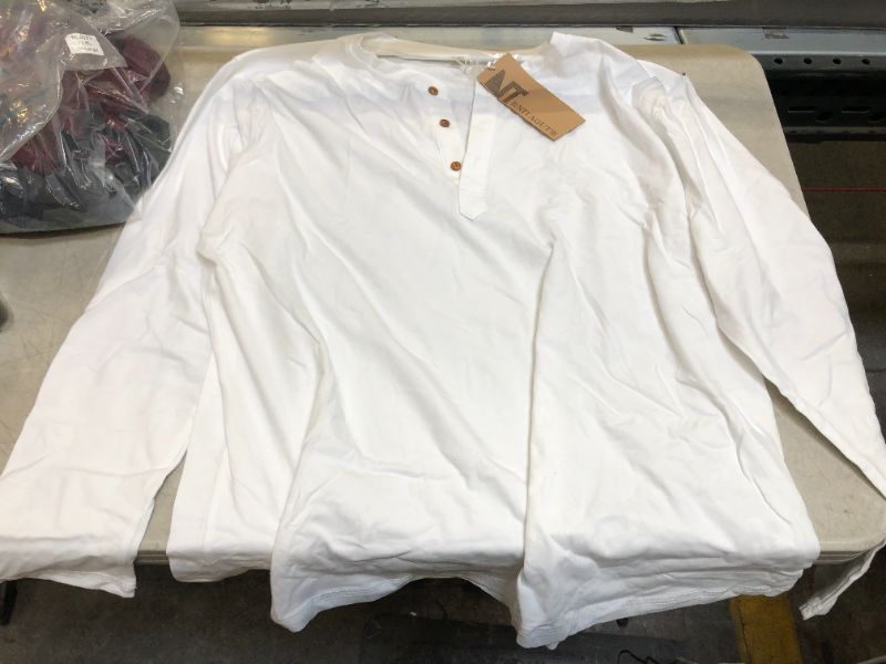 Photo 1 of NITAGUT Mens Fashion Casual Front Placket Basic Long/Short Sleeve Henley T-Shirts (2XL)