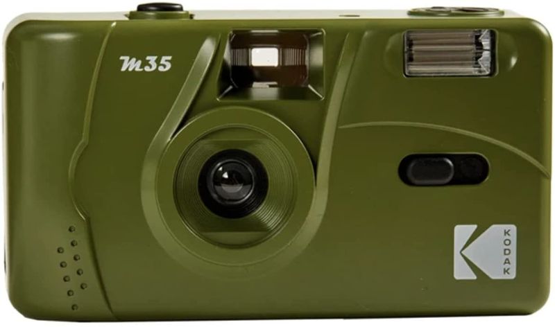 Photo 1 of Kodak M35 35mm Film Camera (Olive Green) - Focus Free, Reusable, Built in Flash, Easy to Use…
