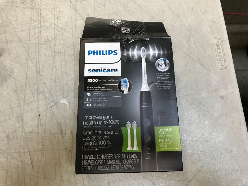 Photo 6 of Philips Sonicare ProtectiveClean 6000 Series Electric Rechargeable Toothbrush, BrushSync Technology, 3 Intensities, 3 Modes with Charging Travel Case and Extra Brush Head + Cleaning Cloth (Black)
