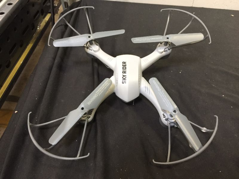 Photo 2 of SKY RIDER Pro Quadcopter Drone with Wi-Fi Camera, Remote and Phone Holder---MISSING REMOTE AND PHONE HOLDER---