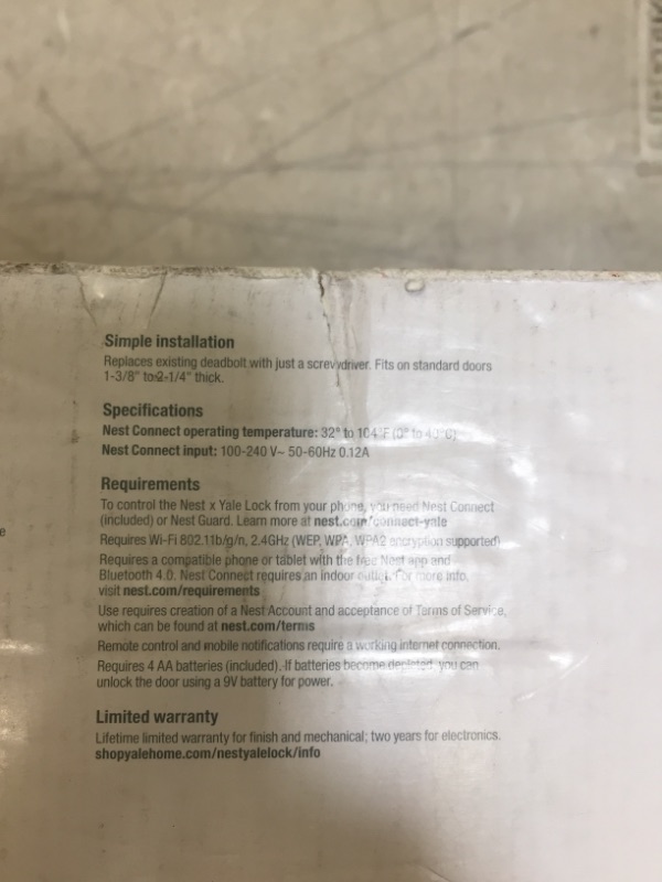 Photo 3 of Google Nest x Yale Lock - Tamper-Proof Smart Lock for Keyless Entry - Keypad Deadbolt Lock for Front Door - Works with Nest Secure Alarm System - Satin Nickel
