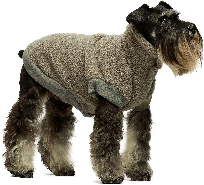 Photo 1 of Fitwarm Vest Fuzzy Thick Sherpa Dog Coat Vest Turtleneck Sweater Puppy Winter Clothes Doggie Knitted Pet Cold Weather Clothes Doggy Pullover Jacket. Large
