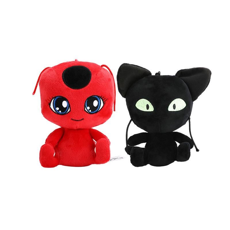 Photo 1 of Miraculous: Tales of Ladybug & Cat Noir ~ TIKKI & PLAGG Plush Set ~ Adrien Marinette Stuffed Animal Doll 2Pcs/Set
