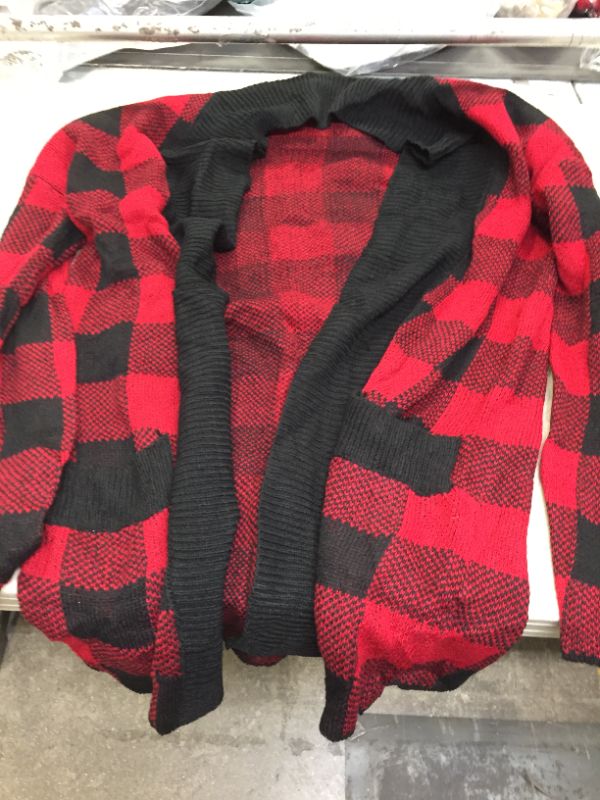 Photo 1 of Checkered Cardigan Red and Black size S for mens 