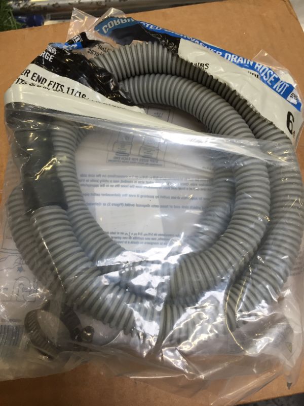 Photo 2 of 6 ft. Corrugated Dishwasher Hose
