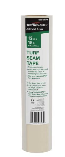 Photo 1 of 1 ft. x 15 ft. Artificial Grass Turf Seam Tape Roll, White
