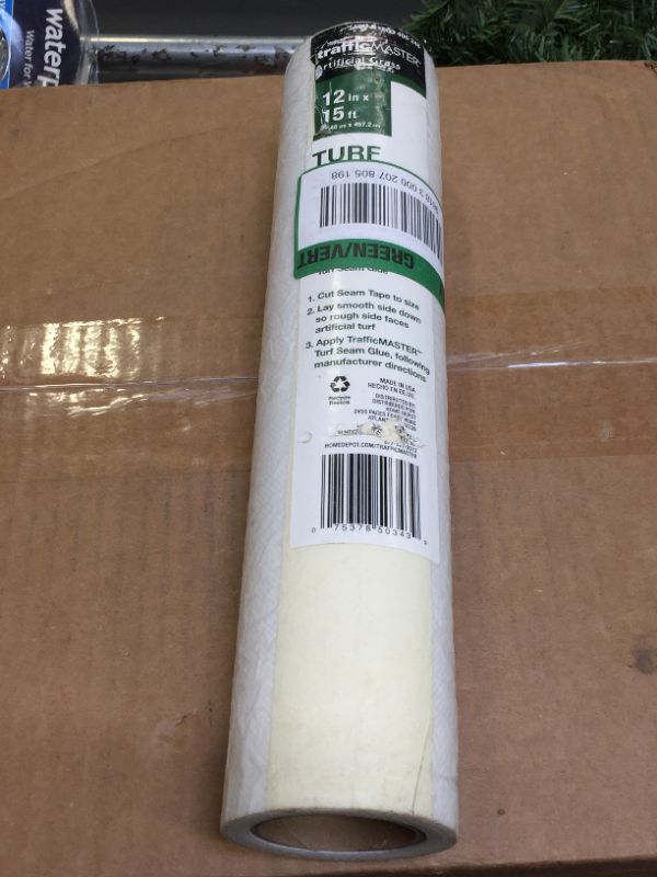 Photo 2 of 1 ft. x 15 ft. Artificial Grass Turf Seam Tape Roll, White
