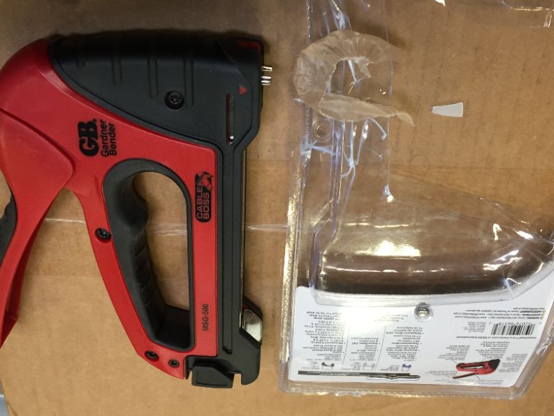 Photo 1 of Cable Boss Professional Grade Staple Gun for Secures NM, Coaxial, VDV, Low Voltage Wire and Cable
