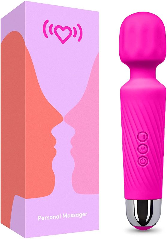 Photo 1 of Rechargeable Personal Massager - Quiet & Waterproof - 20 Patterns & 8 Speeds - Travel Bag Included - Men & Women - Perfect for Tension Relief, Muscle, Back, Soreness, Recovery - Hot Pink
