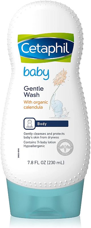 Photo 1 of 3x Cetaphil Baby Body Wash with Half Baby Lotion, Gentle Wash with Organic Calendula, Soothes Dry, Sensitive Skin for Everyday Use, Gentle Fragrance, Soap Free, Hypoallergenic, 7.8oz
