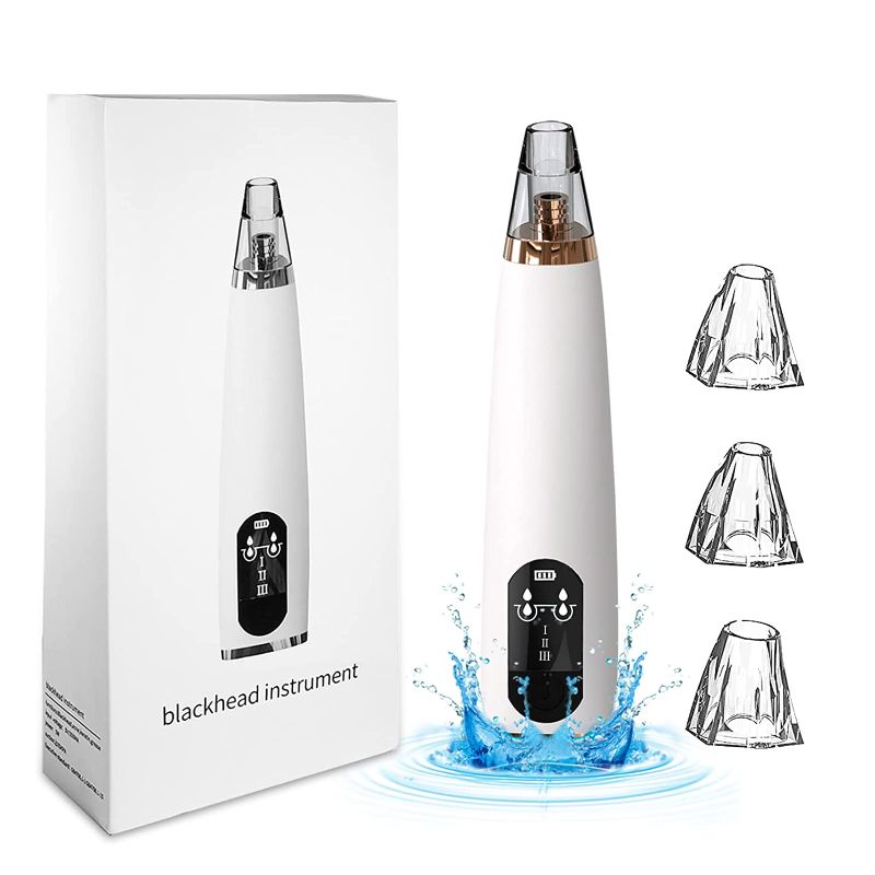 Photo 1 of Blackhead Remover Pore Vacuum, Facial Pore Cleaner, ?Electric USB Rechargeable Acne Comedone Whitehead Extractor, with LED Display 3 Adjustable Suction Power, Suction Force for All Skin
