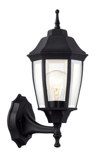 Photo 1 of 14.5 in. Black Dusk to Dawn Decorative Outdoor Wall Lantern--unable to test 
