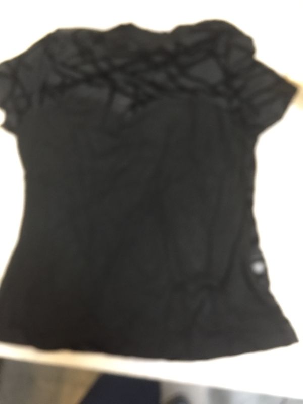 Photo 2 of black mesh top  s