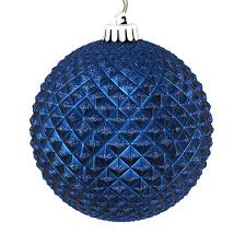 Photo 1 of Christmas balls 8 pack large color blue