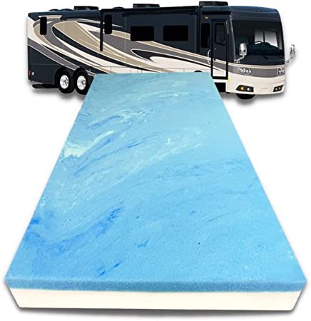 Photo 1 of FoamRush 7-Inch Bunk (30" x 72") Mattress Cooling Gel Memory Foam RV Mattress Replacement, Medium Firm, Comfort, Pressure Relief Support, Made in USA, Travel Camper Trailer Truck, Cover Not Included