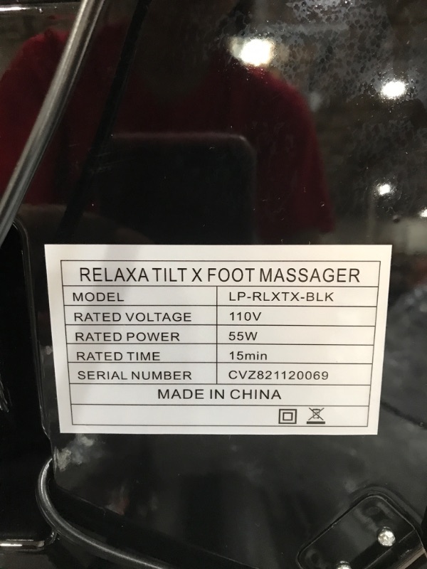 Photo 2 of Lifepro Relax Tilt x Foot Massager Model LP-RLX-TX-BLK