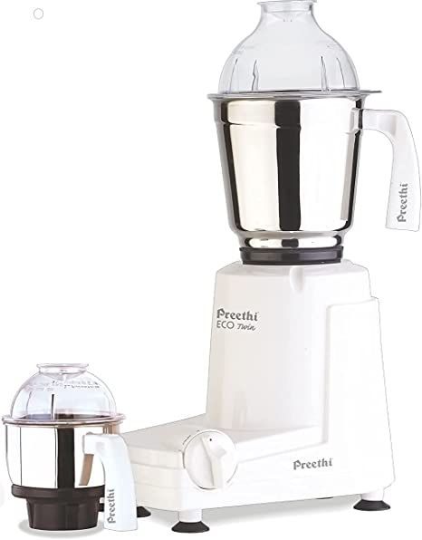 Photo 1 of Preethi Eco Twin Mixer Grinder, 110 Volt, White, 2 Jar   ***PARTS ONLY****  INOP!!