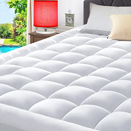 Photo 1 of 
Click image to open expanded view


ELEMUSE King Cooling Mattress Pad Quilted Bed Mattress Topper Elastic Fitted Mattress Protector Pillow Top Mattress Cover with 8"-21" Deep Pocket
