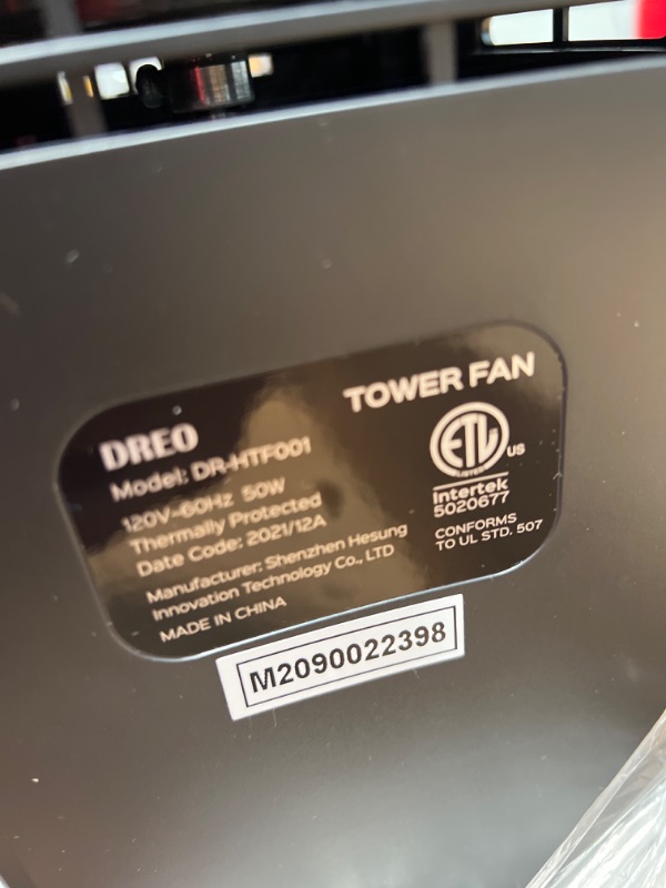Photo 3 of Dreo Cruiser Pro T1 Tower Fan, 42 Inch Quiet Oscillating Bladeless Fan with Remote, 6 Speeds, 3 Modes, LED Display, 12H Timer, Black Floor Standing Fan Powerful for Indoor Home Bedroom Office Room
