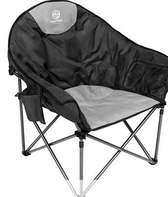 Photo 1 of 
Coastrail Outdoor Oversized Padded Camping Chair Round Moon Saucer Folding Chair Outdoor Club Chair with Cup Holder, Supports 350lbs
